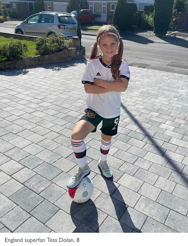 England Superfan Tess Dolan (aged 8)