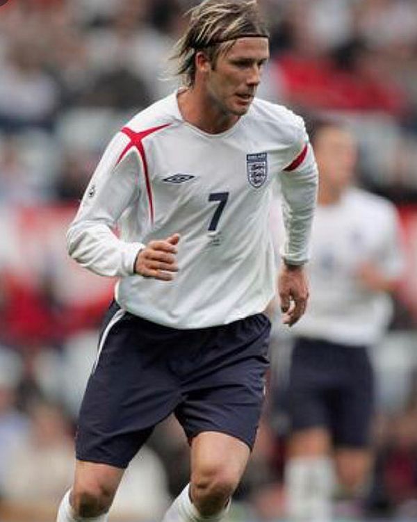 England footballer wearing a No 7 shirt.
