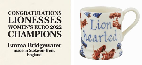 Celebration mug for the Lionesses win.