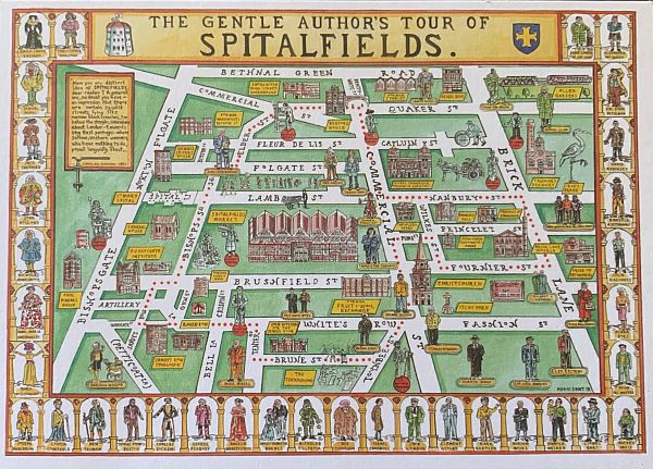 Historic map of Spitalfields.